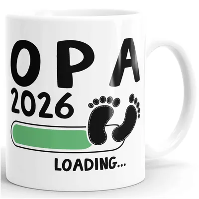 Produktbild von Tasse Schwangerschaft verkünden - Opa 2026 Loading - Geschenk für werdende Opas - Keramik MoonWorks®