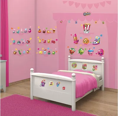 Produktbild von WALLTASTIC Große Wandaufkleber SHOPKINS 86St.