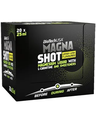 Zdjęcie produktu dla BioTechUSA Magna Shot, Napój sportowy, Gotowy do picia, Płynny, 1 szt., Limonka, 25 ml
