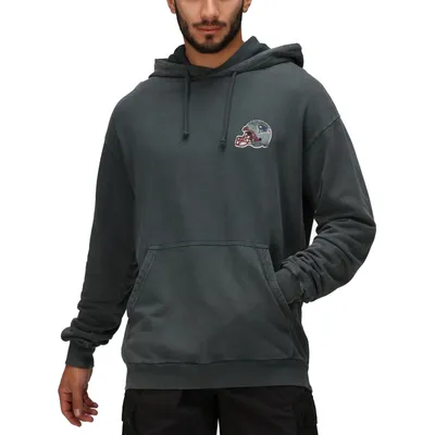 Produktbild von New England Patriots - NFL - Helmet Pocket Print Hoodie by Recovered, Washed Black, Size: XL