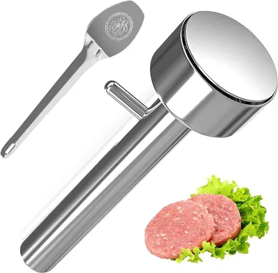 Productafbeelding van Falafel Vorm - Gehaktbal Schep - Lekkere Hapjes Maken - Roestvrij Staal - 4 cm Doorsnee - Zilver