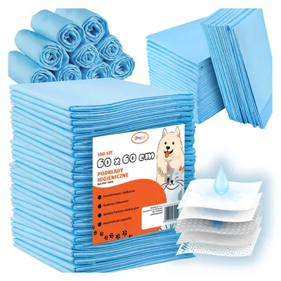 Produktbild von Gaczoo, Welpenunterlagen, Pipi Matten für Hunde, Katzen, 60x60, 140ml, 100 Stück