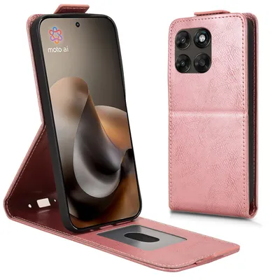 Immagine prodotto di Custodia protettiva a libro per Motorola Moto G87 / G77 / G67, con portacarte, realizzata in ecopelle