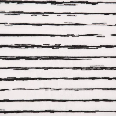 Produktbild von Baumwolljersey Stoff Meterware Streifen unregelmäßig weiß schwarz