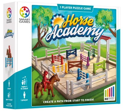 Productafbeelding van Denkspel Paarden Kind 7+ | Educatief Hindernissenspel met 80 Uitdagingen