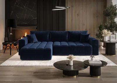 Obrázok produktu pre FurMeb24 ECKSOFA Gabo-L forma 280 x 85 cm DUNKELBLAU monolit 79