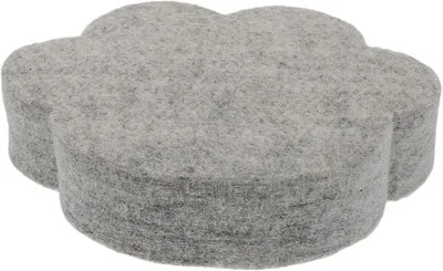 Produktbild von Handgefertigtes Wollfilzkissen zum Nadelfilzen und Basteln, Pfotenkissen, Wollfilzmatte, Filztischmatte und Arbeitsmatte aus Wollfilz