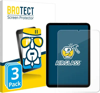 Produktbild von 3x BROTECT Schutzglas für Apple iPad Mini 7 WiFi 2024 Schutzfolie Panzer Folie Glas Display Schutz klar