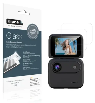 Produktbild von 2x Schutzfolie für JoyousMall Y360 - Anti-Shock 9H Folie dipos Glass Kunststoffglas