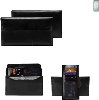 Produktbild von K-S-Trade Handy Hülle kompatibel mit Sharp Aquos Wish4 Schutz Hülle Tasche Schutz Case Handytasche Kunstleder schwarz, 1x