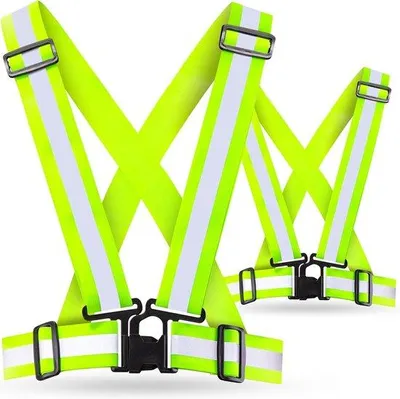 Imagen del producto de Chalecos reflectantes AVANA: chalecos de seguridad reflectantes, ajustables, chalecos de advertencia ligeros, alta visibilidad, para bicicleta, motocicleta, correr y caminar, para adultos y jóvenes. Juego de 2 unidades