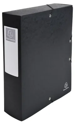 Zdjęcie produktu dla Pudełko archiwizacyjne Exacompta Colorspan 600g 80mm etykieta grzbietowa 25x33cm DIN A4 czarny