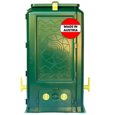 Image de SUPERCOMP Composteur de Jardin 350 L – Protection Totale Anti Rat- Anti Rongeurs, Sans Mauvaises Odeurs, Aération Verticale, Plateau de Base Inclus