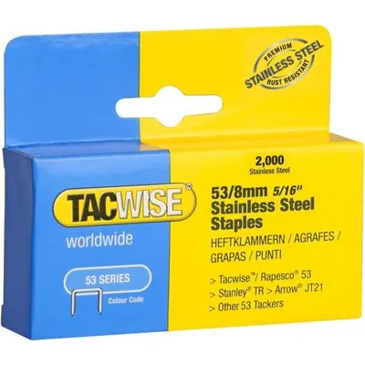 Produktbild von TACWISE Heftklammern 53/8 mm Edelstahl 2.000 Stück