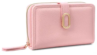 Imagen del producto de Cartera pequeña para mujer con protección RFID y cierre con cremallera