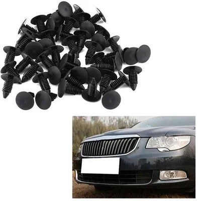 Obrázek produktu pro Plastové svorky pro různé automobily, balení po 50 kusech, barva černá