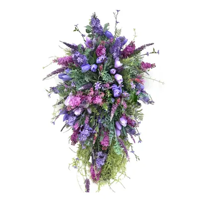 Produktbild von Künstlicher Blumenkranz,Blumengirlande,Künstlicher Blumenkranz für die Haustür,Künstlicher Frühlingskranz,Künstlicher Frühlingskranz aus Grünzeug