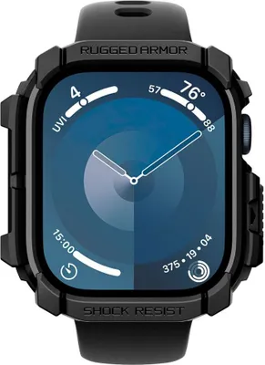 Zdjęcie produktu dla Spigen Rugged Armor, Etui, Smartwatch, Czarny, Apple, Apple Watch 10 (42mm), Termoplastyczne elastomery poliuretanowe (TPU)