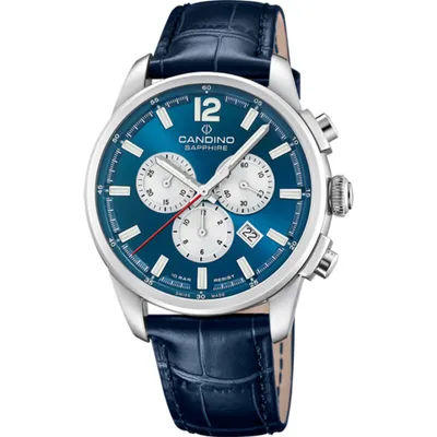 Produktbild von Candino Herren Analog Uhr Sport Sport Leder Armbanduhr blau UC4745/5