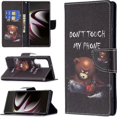 Produktbild von König Design Hülle kompatibel mit Samsung Galaxy S22 Ultra 5G Kunstleder Handyhülle - Handy Case Bär