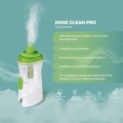 Imagen del producto de Dispositivo de irrigación nasal para adultos y niños, con función de presión ajustable, 1 unidad, para la limpieza nasal