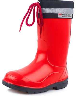 Produktbild von Ladeheid Kinder Mädchen Jungen Gummistiefel mit Stulpe LA-972 (Rot/Schwarz, 26 EU)