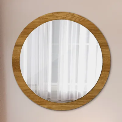Produktbild von Spiegel - Mirror zum Wandspiegel Schlafzimmer – Schminkspiegel- rustikal Eiche- Ø90cm