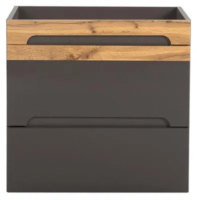 Image de Ensemble de meubles de salle de bains 60cm lavabo avec meuble sous-vasque tiroir armoire suspendue