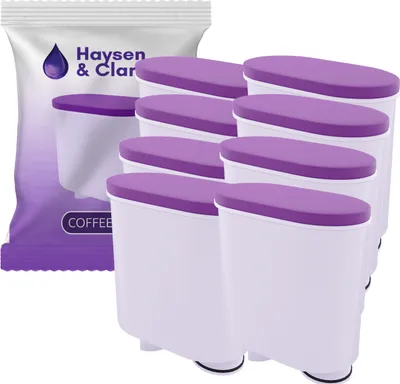 Produktbild von Haysen & Clarvis 8er Pack AquaClear Wasserfilter Für Saeco und Philips Kaffeevollautomat AquaClean CA6903/10 CA6903/22 CA6903 Kalkfilter, WES040