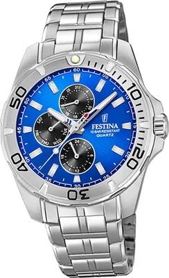Image de Festina mens montre F20445/4 acier montre-bracelet multifonction argent D2UF20445/4