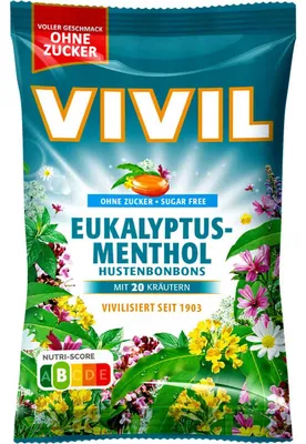 Immagine prodotto di VIVIL® 2368 VIVIL® Eukalyptus-Menthol ohne Zucker Bonbons 120,0 g