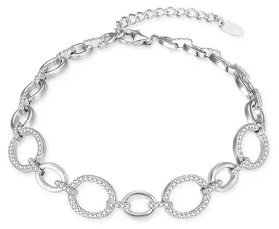 Produktbild von Modernes Silberarmband mit Zirkonen AGB780/21