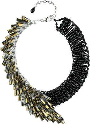 Produktbild von Kurze Kette Onyx aus Glasperlen von collezione alessandro