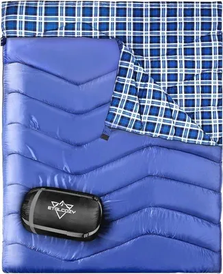 Image de Sac de couchage imperméable en coton pour 2 personnes, 3 saisons, léger