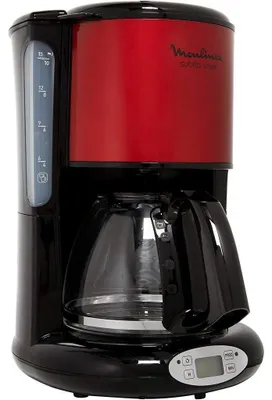 Image de Moulinex FG362D, Cafetière à filtre, 1,25 l, Café moulu, Noir, Rouge