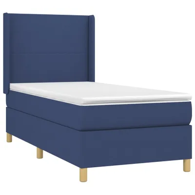 Imagen del producto de Cama con somier y colchón azul vidaXL, 80x200 cm, tapizada en tela