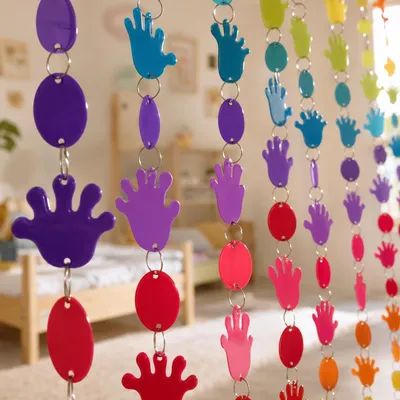 Produktbild von Fliegenvorhang Türvorhang Insektenschutz Kunststoff bunt 90x200 cm Raumteiler