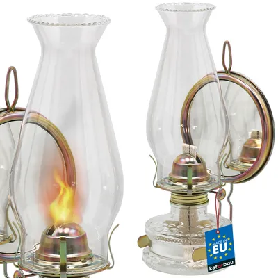 Produktbild von KOTARBAU® Öllampe mit Spiegel antiker Stil inklusive Knoteten