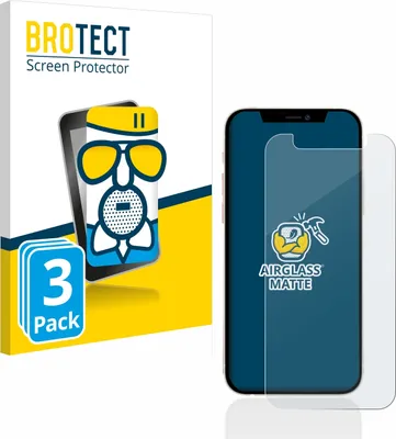 Produktbild von 3x BROTECT Entspiegelungs Schutzglas für Apple iPhone 12 mini Schutzfolie Panzer Folie Glas Display Schutz matt