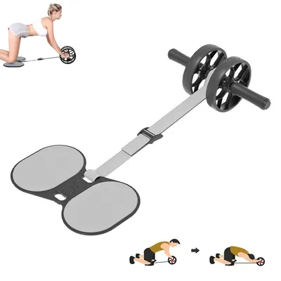 Produktbild von Bauchmuskel-Rad mit verstellbarem Widerstand, automatischer Rückprall- und Rumpftrainingsgerät für Anfänger, alle Niveaus und nach Erschöpfung