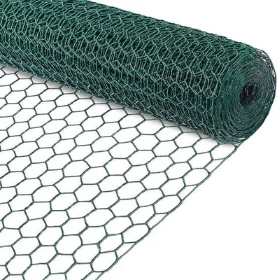 Produktbild von Famanu PVC beschichtetes Kippengitter 40 cm × 10 m - grüne Drahtfarbe
