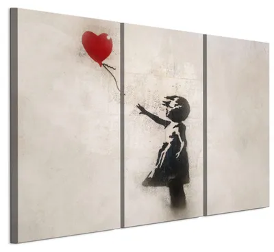 Immagine prodotto di LUMASOUL Quadri su tela con motivi naturali, Quadri da Parete per Soggiorno e Camera da Letto, Quadri 90x60 cm Banksy