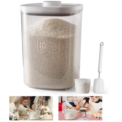 Produktbild von 20–25 lbs Reisspender,10 L Reiseimer, Kann Reismehl aufnehmen,PET, Haushalt für Organisation der Küchenvorratskammer