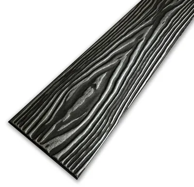 Produktbild von DECCART | Deckenpaneele | Dekorative Schaumstoffpaneele | Schwarz-Silberne Holzoptik | Set 12 x 100x16,7 cm | 2 m²