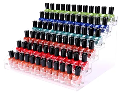 Produktbild von Transparenter Nagellackständer aus Acryl mit 6 Ebenen für bis zu 96 Flaschen