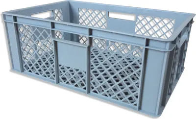Produktbild von Bäckerkiste Brötchenbox Brotbehälter Konditorenbox Stapelbox Gitterbox EURO-Norm 32 cm grau (BK 32 grau)