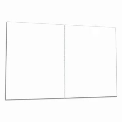 Produktbild von Wallario Herdabdeckplatte aus Glas, Größe 80 x 52 cm 2-teilig, Motiv Weiß