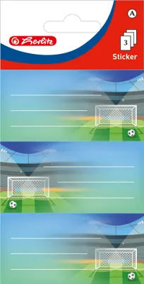 Produktbild von herlitz Buchetiketten Fußball 76 x 35 mm