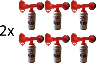 Produktbild von 12 Stück Druckluft Fanfare Tröte Hupe Signalhorn Stadionhupe Air Horn