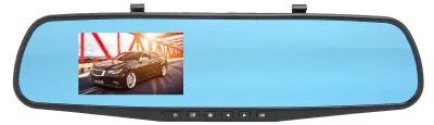 Imagen del producto de Cámara para espejo retrovisor de 3,5 pulgadas, resolución 1080P, con amplio ángulo de visión para grabación